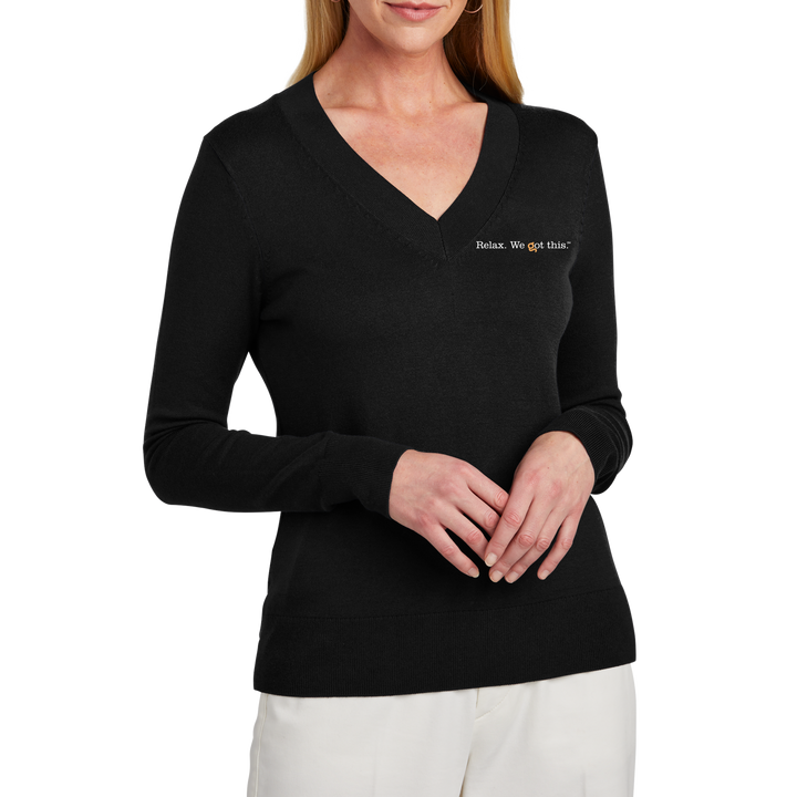 Brooks Brothers® Women’s Cotton Stretch V-Neck Sweater