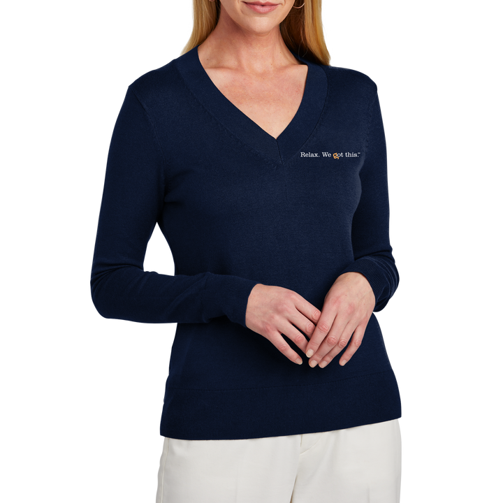 Brooks Brothers® Women’s Cotton Stretch V-Neck Sweater