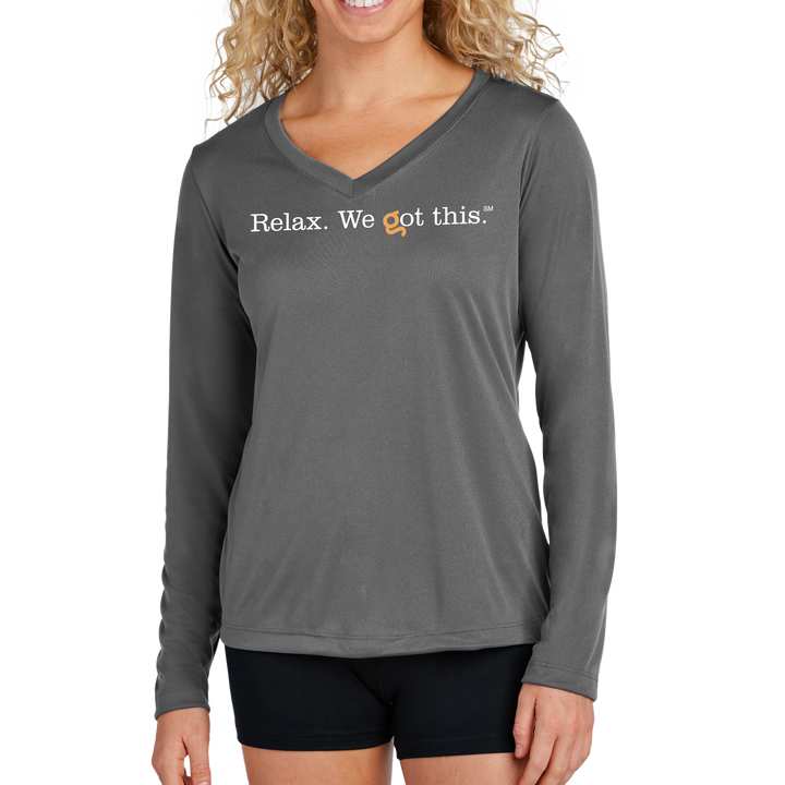 Sport-Tek® Women's Long Sleeve PosiCharge® Competitor™ V-Neck Tee