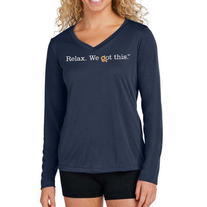 Sport-Tek® Women's Long Sleeve PosiCharge® Competitor™ V-Neck Tee