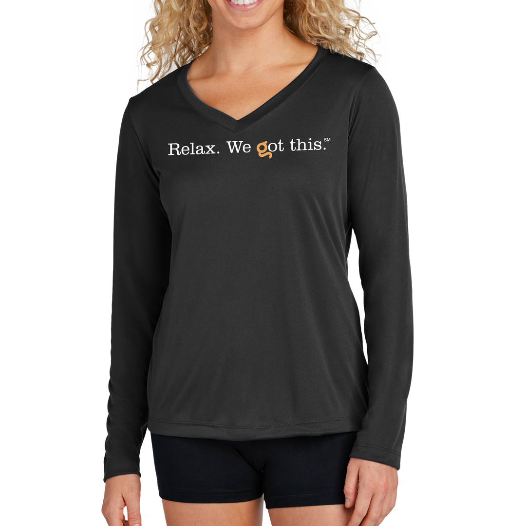 Sport-Tek® Women's Long Sleeve PosiCharge® Competitor™ V-Neck Tee