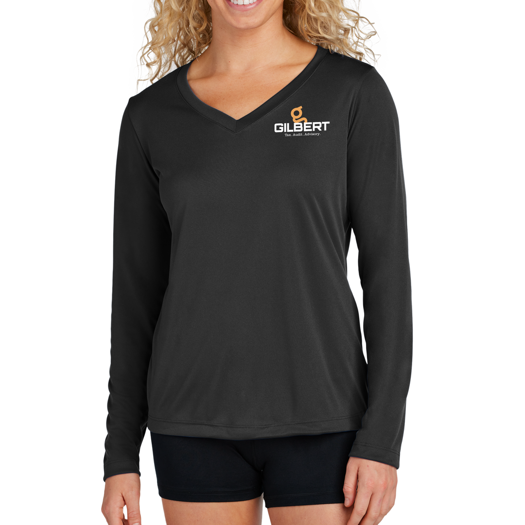 Sport-Tek® Women's Long Sleeve PosiCharge® Competitor™ V-Neck Tee