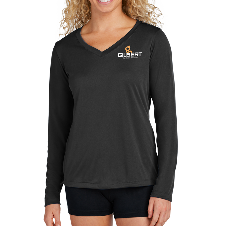 Sport-Tek® Women's Long Sleeve PosiCharge® Competitor™ V-Neck Tee