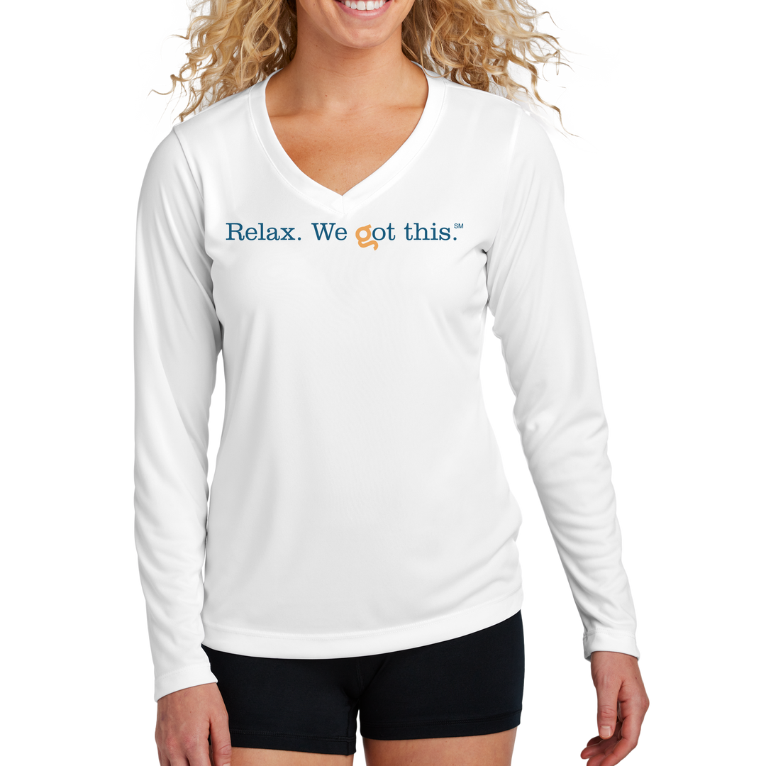 Sport-Tek® Women's Long Sleeve PosiCharge® Competitor™ V-Neck Tee