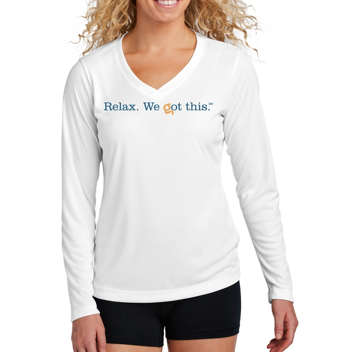 Sport-Tek® Women's Long Sleeve PosiCharge® Competitor™ V-Neck Tee