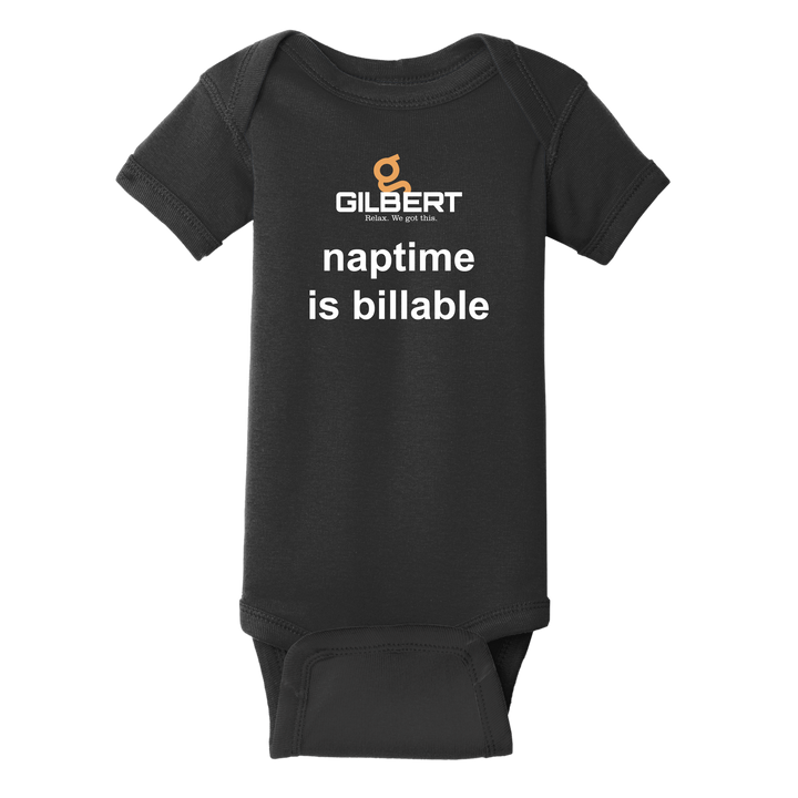 Rabbit Skins™ Infant Short Sleeve Baby Rib Bodysuit - Naptime Is Billable