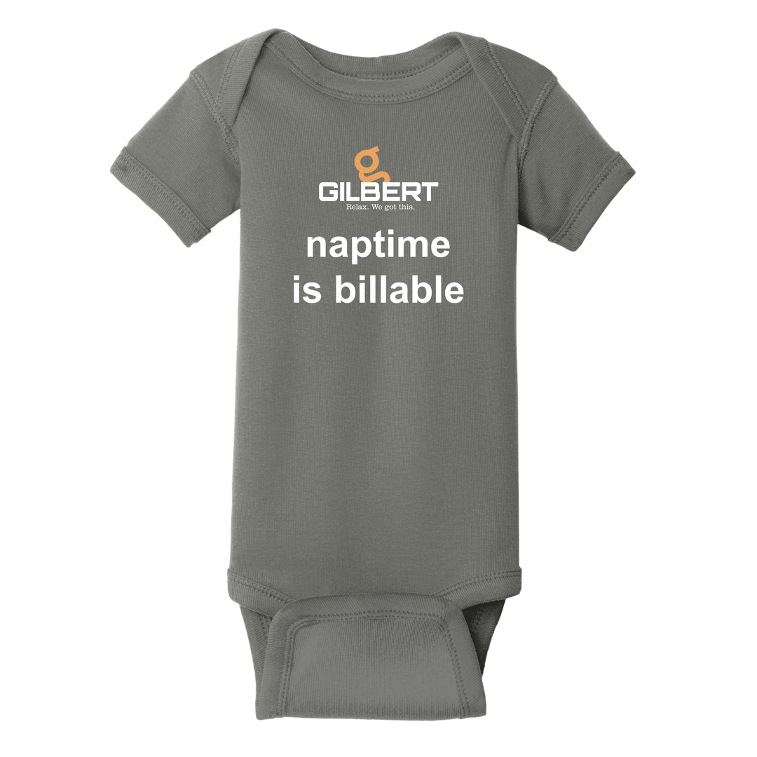 Rabbit Skins™ Infant Short Sleeve Baby Rib Bodysuit - Naptime Is Billable