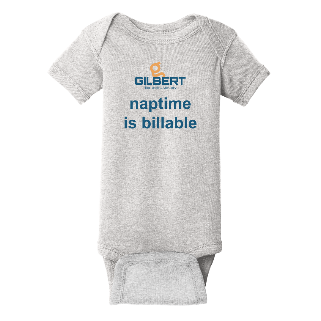 Rabbit Skins™ Infant Short Sleeve Baby Rib Bodysuit - Naptime Is Billable