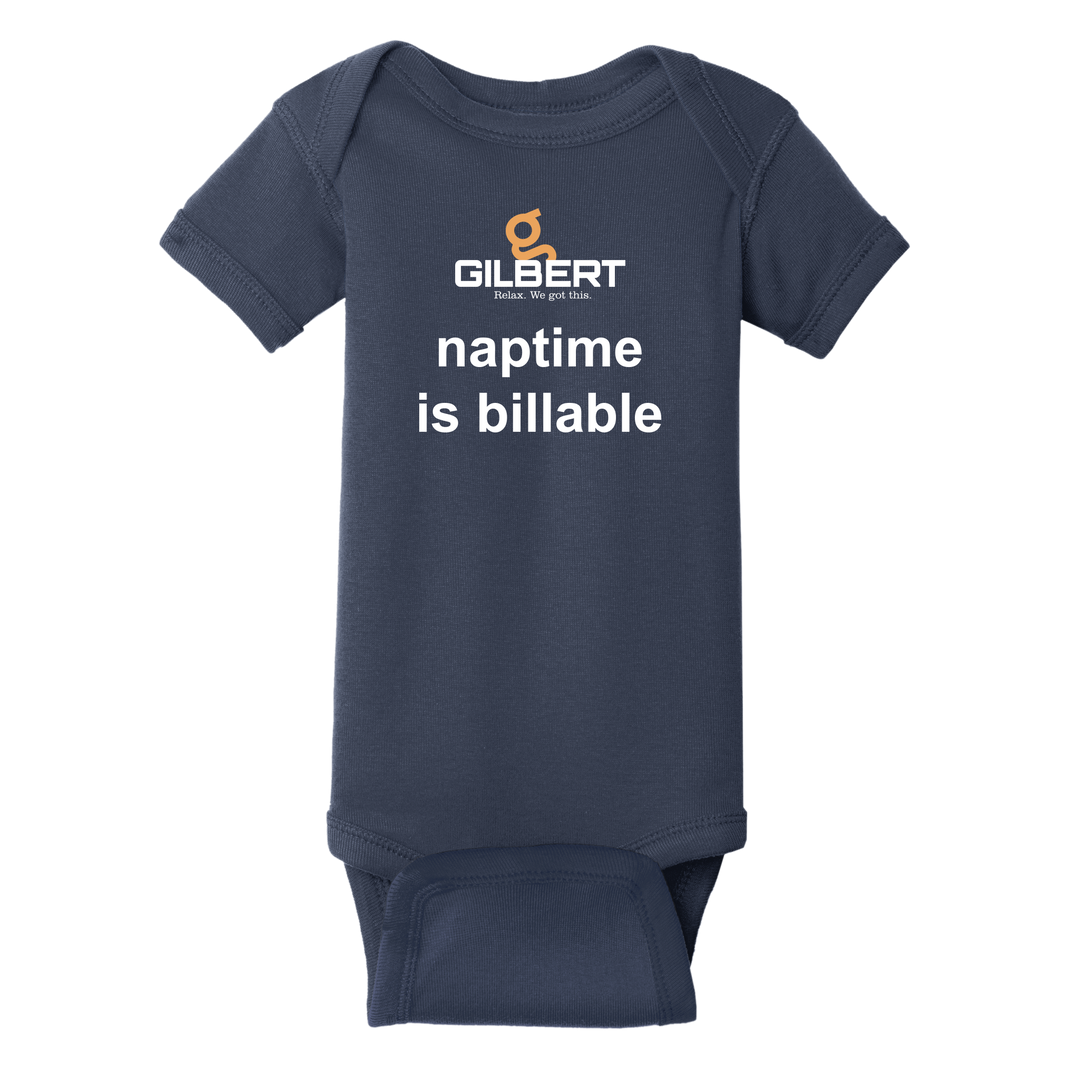 Rabbit Skins™ Infant Short Sleeve Baby Rib Bodysuit - Naptime Is Billable