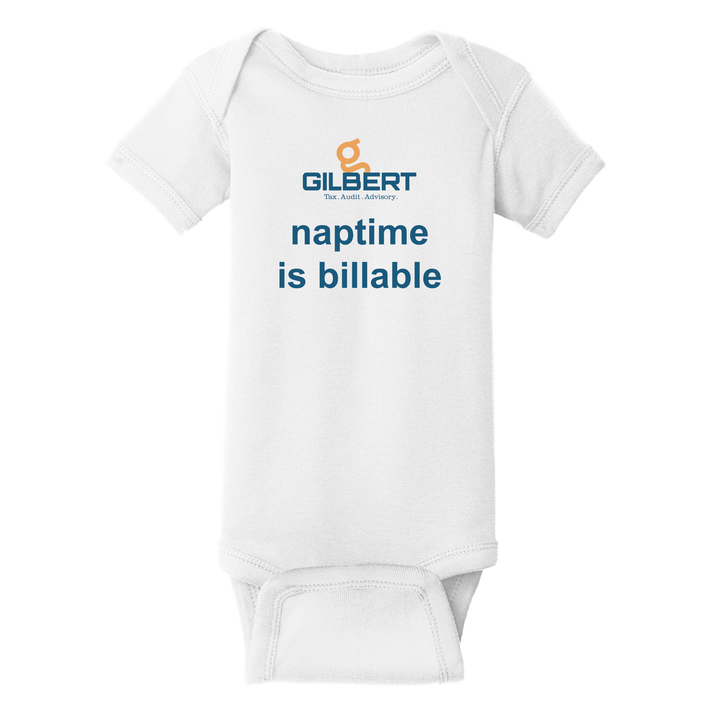 Rabbit Skins™ Infant Short Sleeve Baby Rib Bodysuit - Naptime Is Billable